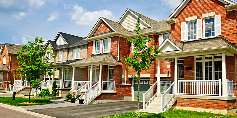 Row of new homes